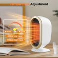 thumbnail image 4 of Tiptop Home Space Heater,Portable Heater Electric Space Heaters for Indoor Use 1200W/800W Quiet Desk Heater Ceramic Small Heater with Overheat & Tip Over Protection Thermostat Fast Heating Heater Fan, 4 of 11