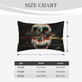 thumbnail image 6 of Balery Glitch Screaming Skull Pillow Covers,Bed Pilowcases,Reversible Plush Throw Pillow Covers End Pillow Encasement,Pillow Case - 20"X30", 6 of 9