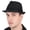 Black-stripes, variant on Fedora Hat Men Felt Panama Jazz Hat Women Classic Manhattan Structured Trilby Hat Short Brim  Fedora Hat Band