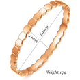 thumbnail image 2 of Stainless Steel Hexagon Bee Nest Stye Classic Plain Bangle Bracelet, 2 of 10