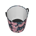 thumbnail image 3 of Goofa Rose Flowers Printed Circular Hamper,Laundry Basket with Handles,Storage Baskets Foldable,Large Capacity Laundry Hamper-Small, 3 of 8