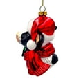 thumbnail image 7 of Festive Cow in Wreath Blown Glass Christmas Ornament, Farmhouse Theme Tree Decoration, 7 of 7