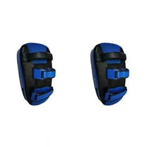 2X Kicking Shield Thai Pad Training Kickboxing Muay Thai Shield Leather Practicing Hand Pad Taekwondo Exercise Blue,2 x Kicking Shield,Blue
