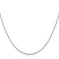 thumbnail image 2 of 925 Sterling Silver Cable Chain Styles Necklace 1.5 mm Flat Open Oval 18 inch, 2 of 3