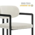 thumbnail image 5 of Side Dining Chair, White, Fabric, Metal, Bar Pub Cafe Bistro Dining Kitchen Hospitality Restaurant, Modern Contemporary, HB37857, 5 of 10