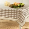 thumbnail image 2 of Buffalo Check Plaid Tablecloth - Taupe - 60 in x 84 in, 2 of 4