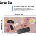thumbnail image 5 of Large Mouse Pad, Cute Pink Desk Mat for Desktop, Women Girls Waterproof Gaming Mousepad, Rose Gold Marble Computer PC Laptop Protector Writing Pads for School Office Home 31.5" x 15.7", 5 of 6