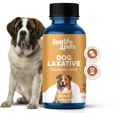 BestLife4Pets Dog Laxative Constipation Relief - Digestive Health Supplement for Gas Relief and Canine Constipation - Natural Laxative for Dogs