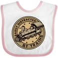 thumbnail image 3 of Inktastic Railroader Easily Distracted by Trains Boys or Girls Baby Bib, 3 of 4