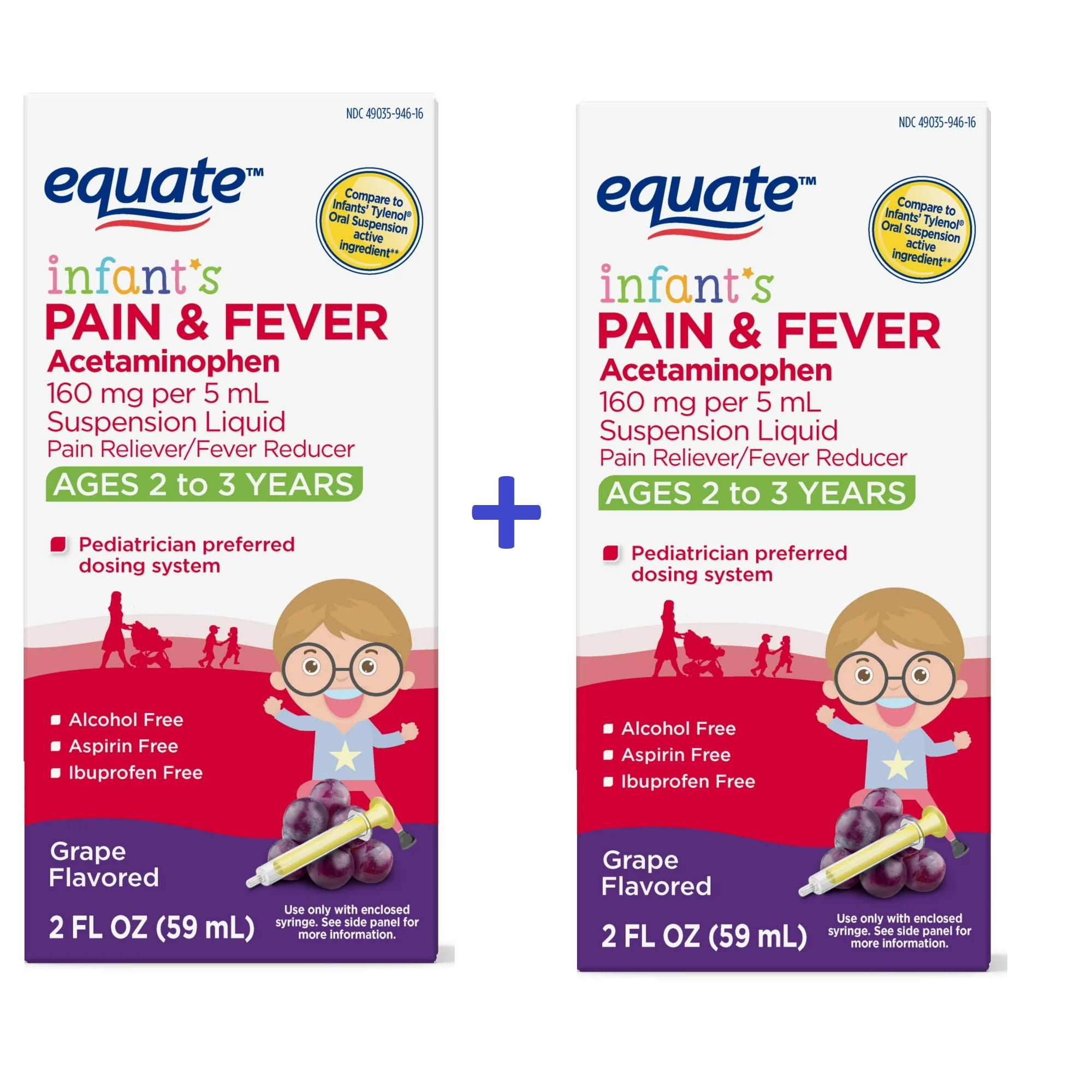 Children's Acetaminophen Ages 23 Pain + Fever Medicine, Oral