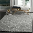 thumbnail image 3 of SAFAVIEH Arizona Zarif Geometric Shag Area Rug, Grey/Ivory, 11' x 15', 3 of 6