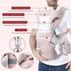 thumbnail image 4 of Portador de bebé, Canguro Porta Bebé Tipo Fular para Niños de 0 a 36 Meses, Mochila Ergonómica con Soporte para Cintura, Múltiples Compartimentos con Cierre, Ajustable a Varias Posiciones XGeek D1, 4 of 7