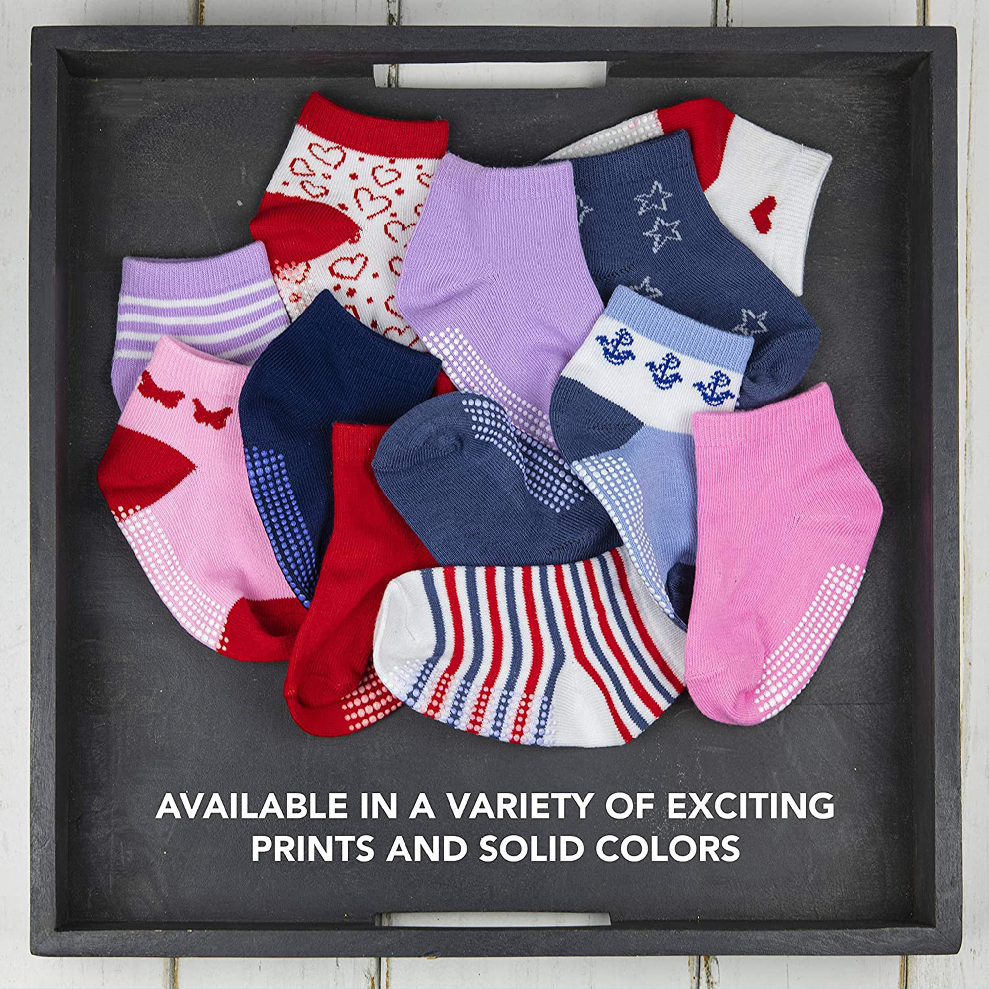 Debra Weitzner 12-Pack Non-Slip Toddler Crew Socks photo 6