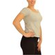 thumbnail image 2 of Aeropostale Camiseta básica recortada con nudo en la espalda para mujer, gris, pequeña, 2 of 4