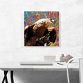 thumbnail image 2 of ARTCANVAS Golden Eagle of Albania Colorful Graffiti Canvas Art Print - Size: 18" x 18" (0.75" Deep), 2 of 9