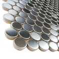 thumbnail image 4 of SomerTile Meta Penny Round 11-3/4 in. x 11-3/4 in. x 8 mm Stainless Steel Metal Over Ceramic Mosaic Tile, 4 of 8