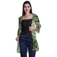 thumbnail image 2 of Moomaya Gilet Imprimé Georgette à Volants Ourlet Tombant Couverture de Plage pour Femmes, 2 of 5