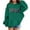 Green, variant on Kiijoy 2026 New Year Hoodie for Girls Letter Print Casual Hooded Sweatshirt Pullover Top