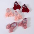 thumbnail image 4 of Newborn Girl Cotton Bowknot Footwear & Headband set Soft Soles with Headwear Elegant Baby Girl Soft Shoe Walking Shoes skin powder, 4 of 4