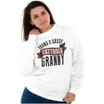 thumbnail image 4 of Sassy Tattooed Granny Funny Grandma Women Crewneck Sweatshirt Brisco Brands M, 4 of 6