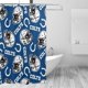 thumbnail image 3 of Cortina de ducha de secado rápido para baño, impermeable, con ganchos, diseño de fútbol americano, para baño, 72 x 72 pulgadas, 3 of 8