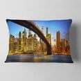 thumbnail image 2 of Designart 12" x 20" Blue Polyester Throw Pillow, 2 of 5