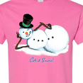 thumbnail image 4 of Inktastic Let It Snow Sassy Snowman in Top Hat T-Shirt, 4 of 5