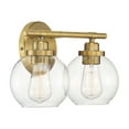 thumbnail image 4 of Carson 2-Light Bathroom Vanity Light in Warm Brass, 4 of 5