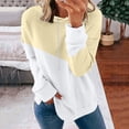 thumbnail image 2 of Viikei Zip Up Hoodies for Women Sweatshirt for Women Women's Color Panel Large Split Loose Long Sleeve Hoodie, 2 of 3