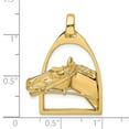 thumbnail image 3 of FJC Finejewelers 14k Yellow Gold Horse Head In Stirrup Polish Charm, 3 of 4