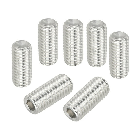 Hex Socket Grub Screw Flat Point Grub Bolt Stainless Steel Head Socket Set Screws for Door Handles, Light Fixture M8x18mm, 10 Pcs