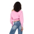 thumbnail image 4 of Forever 21 Women's Pink Off-the-Shoulder Sweatshirt, New York Graphic Print for Casual Streetwear Style, XS, 4 of 6