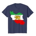 thumbnail image 5 of GEWSEY Women's Iran Lion Sword Sun Crew Neck Short Sleeve Patriotic T-Shirt (Navy, M), 5 of 6
