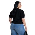 thumbnail image 2 of ELOQUII Women's Plus Size  Sleeve Cropped Cardigan, 2 of 3