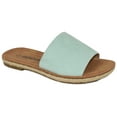 thumbnail image 1 of Soda Shoes Women Flip Flops Espadrille Slippers Slip On Sandals Slides Casual Peep Toe Beach EXOTIC-S Light Green Mint 6, 1 of 3