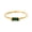 Rose Gold, variant on Sterling silver baguette cut lab created emerald & cubic zirconia stacking ring