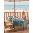 thumbnail image 2 of Outdoor Tablecloth with Umbrella Hole for Patio/Picnic/Party/Camping, Green Coastal Waterproof Table Cloth Rectangle Table Cover Washable, Summer Ocean Beach Nautical Modern Starfish (60"x 84"), 2 of 9