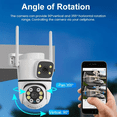 Dual Security Camera 2MP Dual Lens Security Camera Wireless Outdoor, WiFi Video Surveillance ...