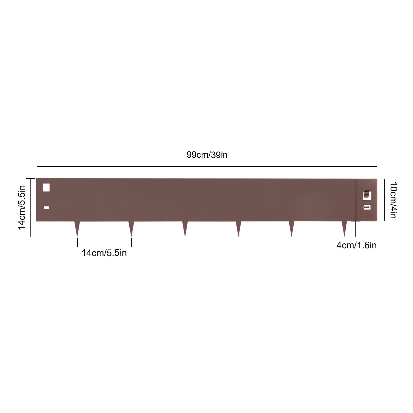 PEAKORA4"x39" 5x Metal Landscape Edging Steel Lawn Edging Bendable Metal Garden Barrier
