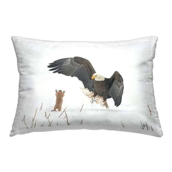 Stupell Industries Funny Eagle & Meerkat Decorative Printed Throw Pillow, 14 x 20