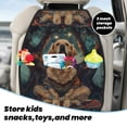 thumbnail image 5 of Pofeuu Tree Meditating Golden Retriever Print 2 Pack PU Leather Kick Mat Back Seat Protector, Universal Car Seat Back Organizer, Waterproof Backseat Protector For Most Car, 5 of 8