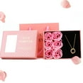 thumbnail image 4 of Romantic Rose Gift Box with Preserved Eternal Flower and Heart Necklace, Elegant Jewelry Rose Box for Lover Proposal, Valentines Day Anniversary Birthday Gift Set for Women Wife Girlfriend, HAODEJW, 4 of 8