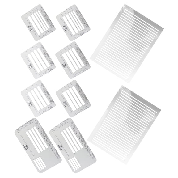 CTIRCHIU 2 Large Plastic Lettering Writing Guides Spacing Line Ruler for Scrapbooking Crafting White Pp