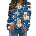 thumbnail image 2 of jjayotai Womens Christmas Sweatshirt Funny Santa Snowman 3D Print Plus Size Graphic Sweatshirts Crewneck Xmas Holiday Tops Light Blue M, 2 of 7