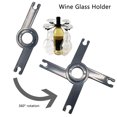 thumbnail image 3 of Mdesiwst Foldable Wine Glass Holder Holds 4 Glasses 1 Bottle Space Saving Countertop Wine Bottle Glasses Display Rack Home Kitchen Bar Accessories, 3 of 7
