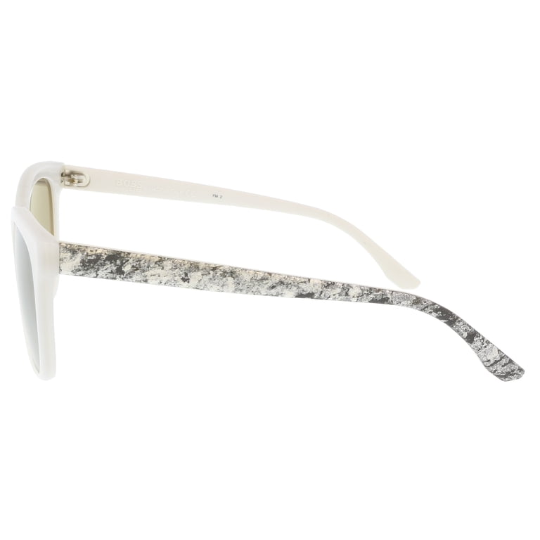 BOSS 0893/S 01GP- 6P White Square Sunglasses for Womens  display picture 2