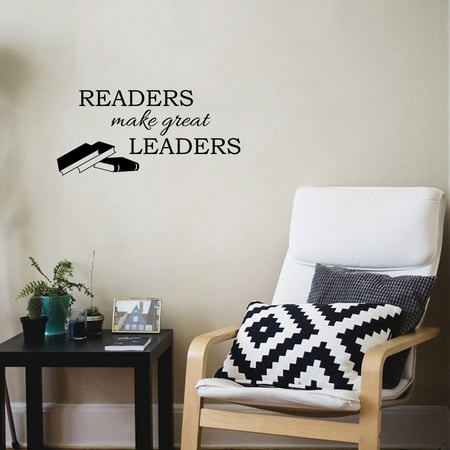 Readers Make Great Leaders Vinyl Wall Decal Quote Classroom Teacher Decor