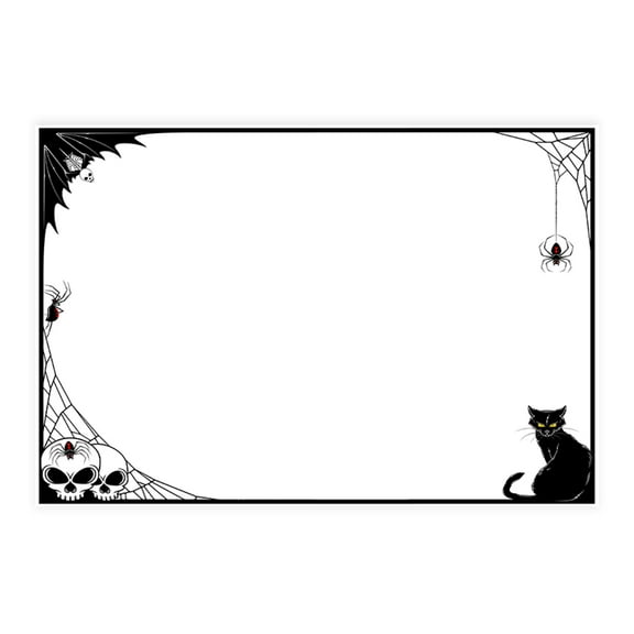 Koyal Wholesale Halloween Placemats, Mystical Black Cat Disposable Cardstock Paper Table Mats for Dining, 8-Pk