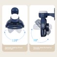 thumbnail image 4 of Advancent Ventilador de aire montado en la pared para el hogar remoto recargable con ventilador para acampar con lámpara Accesorios para electrodomésticos Azul, 4 of 6