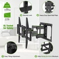thumbnail image 4 of USX MOUNT Soporte de pared para TV de movimiento completo para la mayoría de televisores de pantalla plana/LED/4K de 47 a 84 pulgadas, soporte de montaje para TV con inclinación articulada giratoria d, 4 of 5